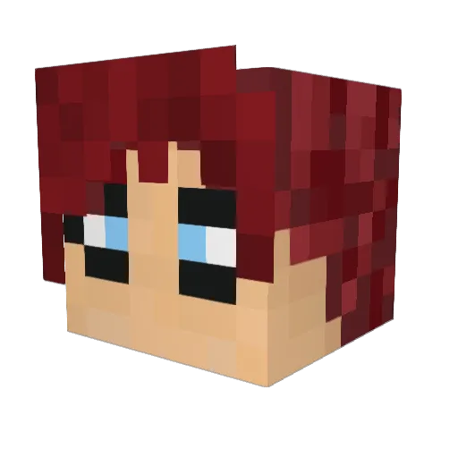 NICONoBi Minecraft avatar head, 3D render