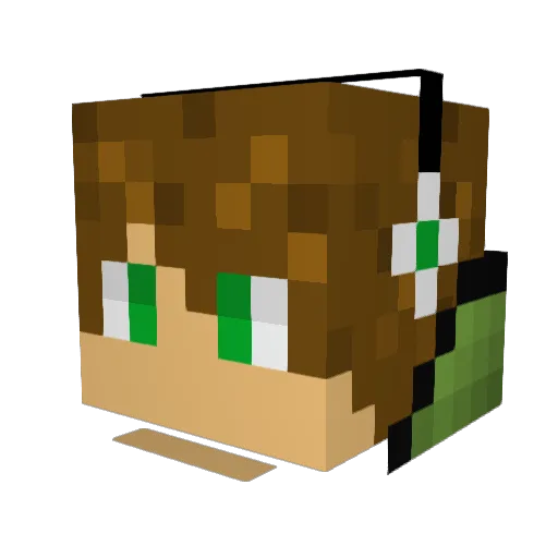 NICO_FEDE_WORLD Minecraft avatar head, 3D render