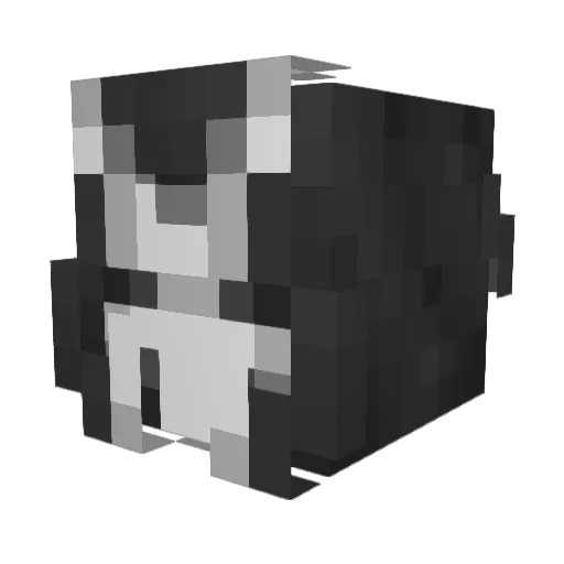 NICOiUTU Minecraft avatar head, 3D render