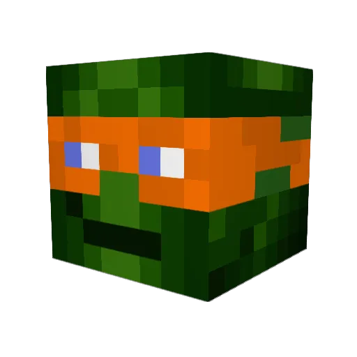 NIGHTW0F Minecraft avatar head, 3D render