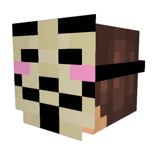 NIIGACHAD Minecraft avatar head, 3D render