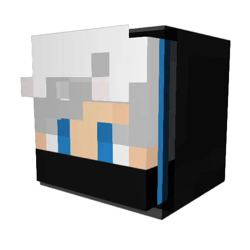 NIK269068 Minecraft avatar head, 3D render