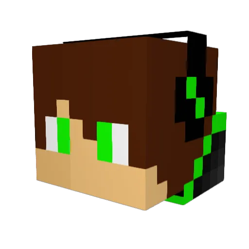 NIKExFC Minecraft avatar head, 3D render