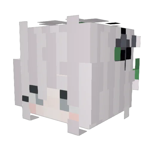 NIKI0125 Minecraft avatar head, 3D render