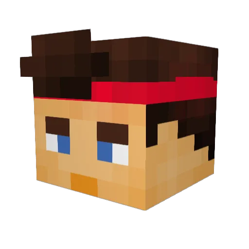 NIKITI4 Minecraft avatar head, 3D render