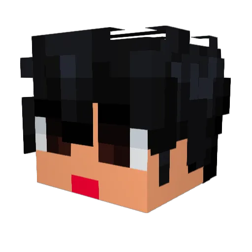 NIKITTV Minecraft avatar head, 3D render