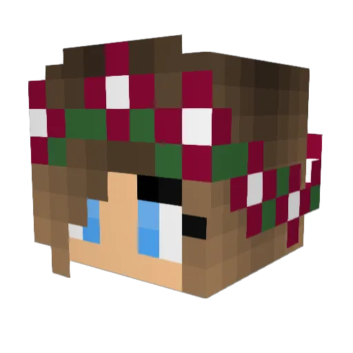 NIKKI_B11 Minecraft avatar head, 3D render