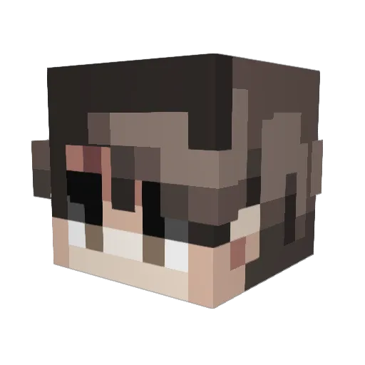 NIKOS_GAGAS Minecraft avatar head, 3D render