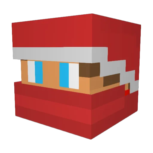NIKVOSK Minecraft avatar head, 3D render
