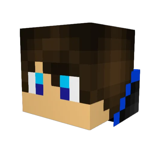 NIK_rus Minecraft avatar head, 3D render