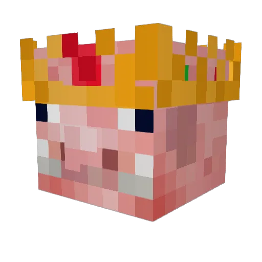 NIL456 Minecraft avatar head, 3D render