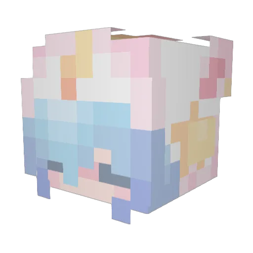 NILover Minecraft avatar head, 3D render