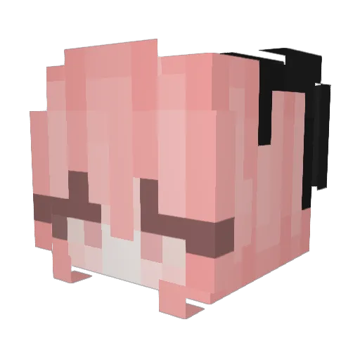 NIMAGU Minecraft avatar head, 3D render