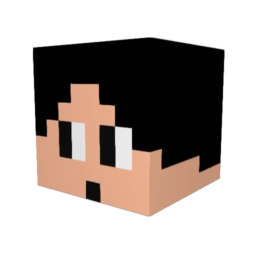 NIMI70 Minecraft avatar head, 3D render