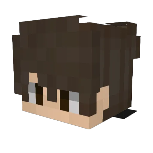 NINEENIN Minecraft avatar head, 3D render