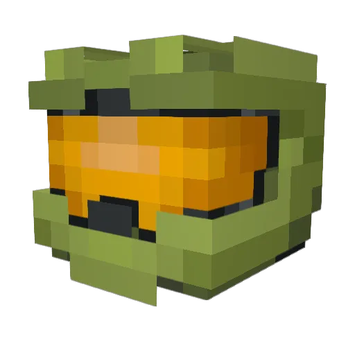 NINELICENZE04 Minecraft avatar head, 3D render