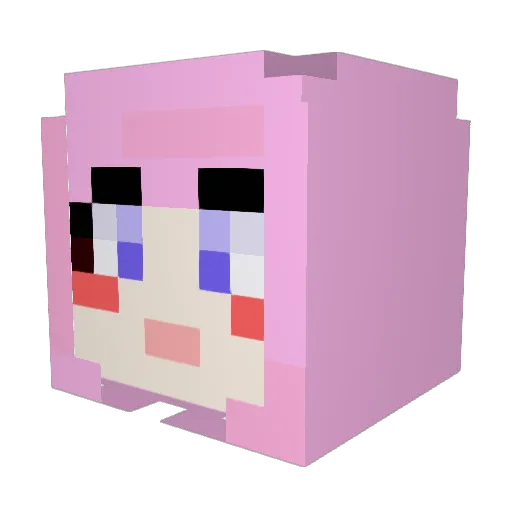 NINGMYO Minecraft avatar head, 3D render
