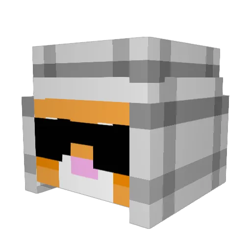 NINI788 Minecraft avatar head, 3D render