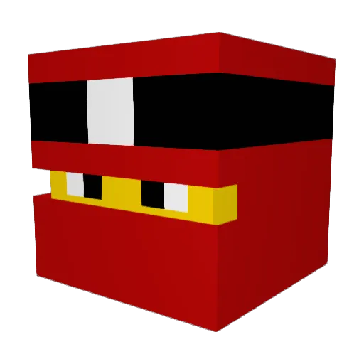 NINJA_NENE Minecraft avatar head, 3D render