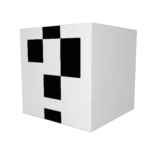 NINP0 Minecraft avatar head, 3D render