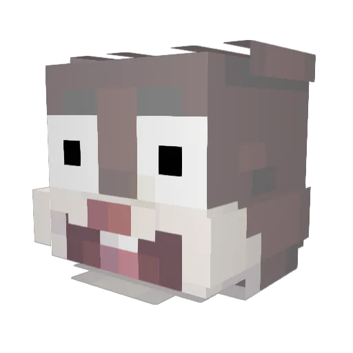 NISBIS Minecraft avatar head, 3D render