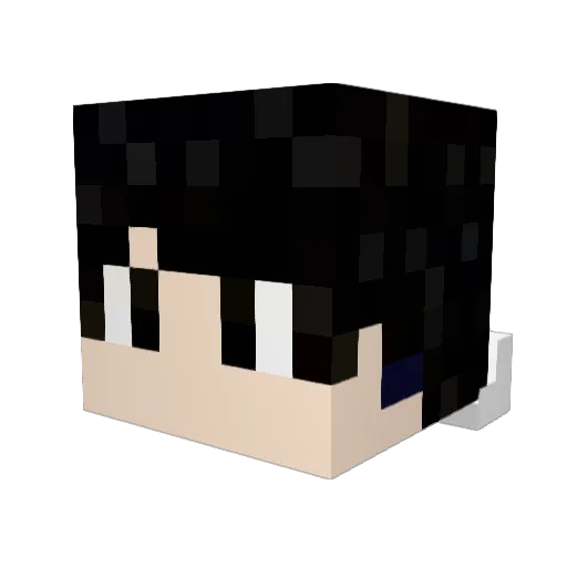 NISHIREO Minecraft avatar head, 3D render