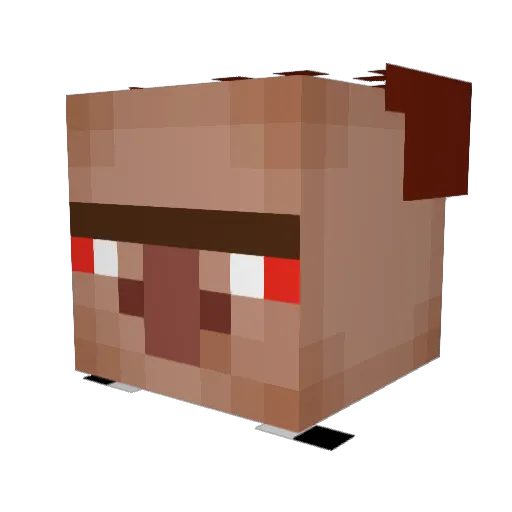 NISKO77777 Minecraft avatar head, 3D render