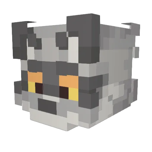 NITEK_PL Minecraft avatar head, 3D render
