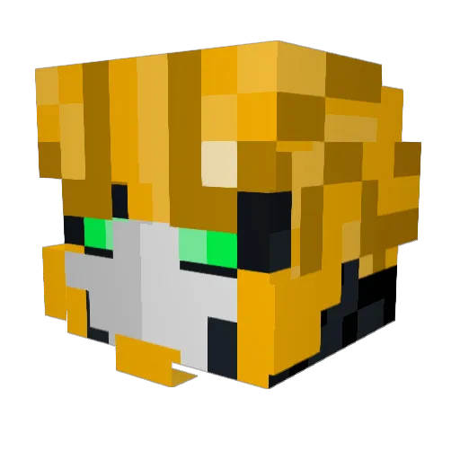 NITRON100 Minecraft avatar head, 3D render