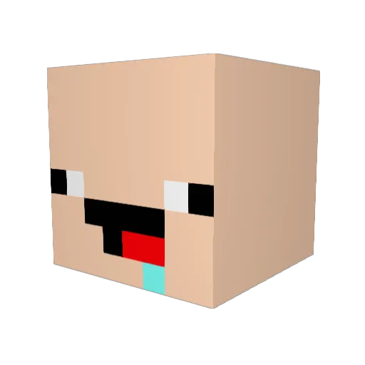 NIVUS_ Minecraft avatar head, 3D render