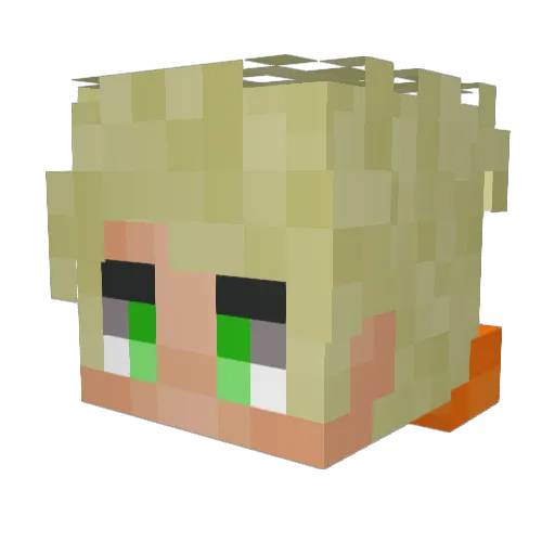 NIceex Minecraft avatar head, 3D render