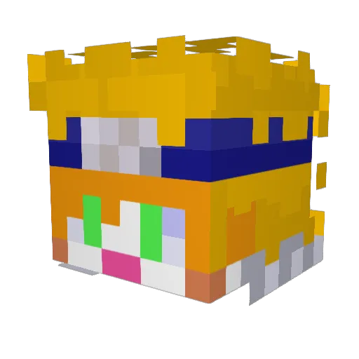 NIcjoe4 Minecraft avatar head, 3D render