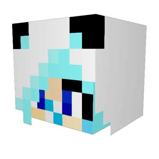 NIcole48450 Minecraft avatar head, 3D render