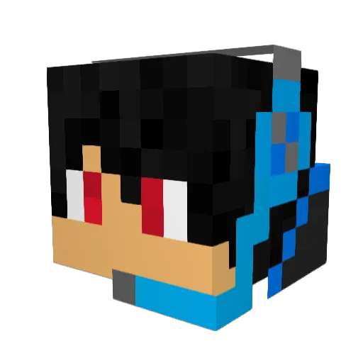 NIfliheim Minecraft avatar head, 3D render