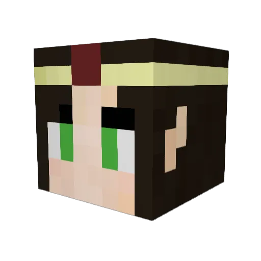 NIghtstar02 Minecraft avatar head, 3D render