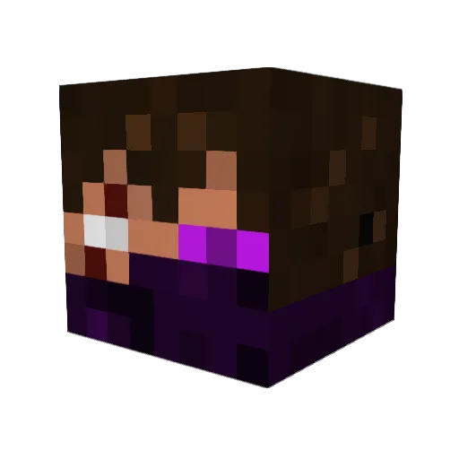 NJK45 Minecraft avatar head, 3D render