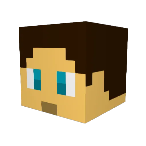 NJL45 Minecraft avatar head, 3D render
