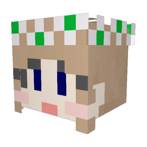 NJOY__ Minecraft avatar head, 3D render