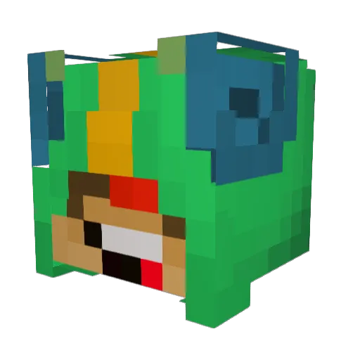 NJRocks12 Minecraft avatar head, 3D render