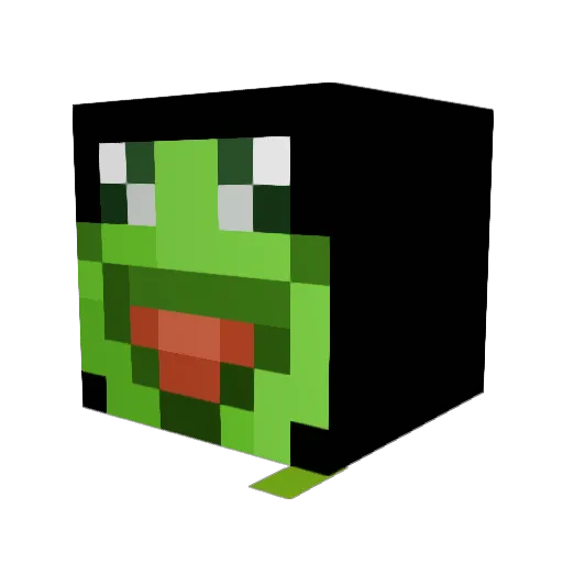 NJS97 Minecraft avatar head, 3D render