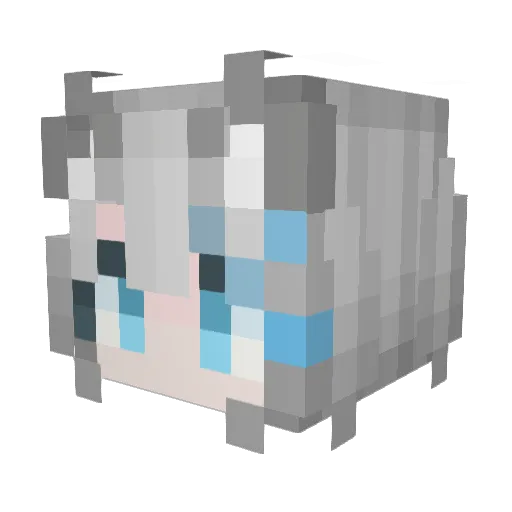 NJSY Minecraft avatar head, 3D render