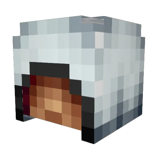 NJW33 Minecraft avatar head, 3D render