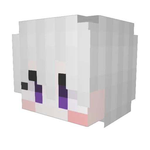 NJY12 Minecraft avatar head, 3D render