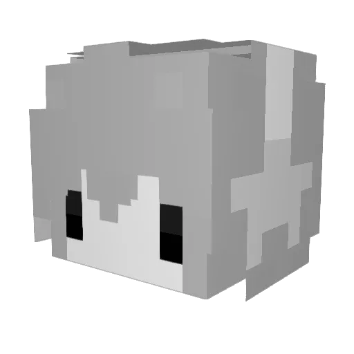 NJaky Minecraft avatar head, 3D render