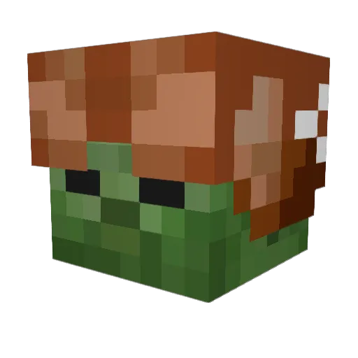 NJamex Minecraft avatar head, 3D render