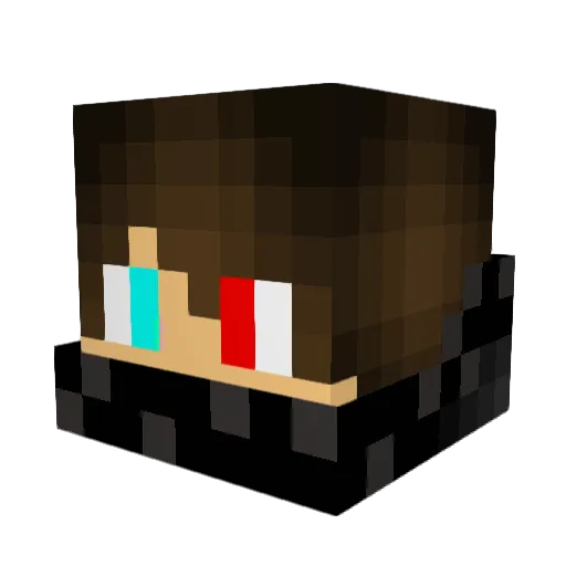 NKFighter Minecraft avatar head, 3D render