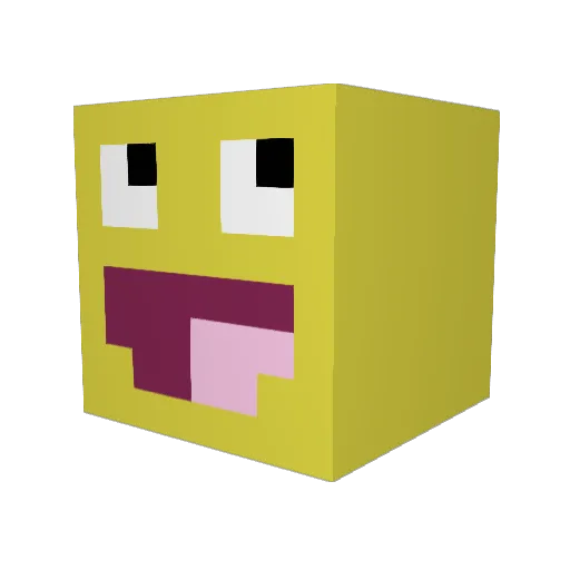 NKLZ_ Minecraft avatar head, 3D render