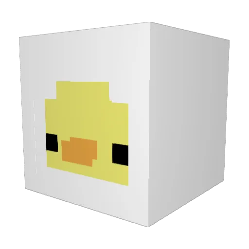 NKS187 Minecraft avatar head, 3D render