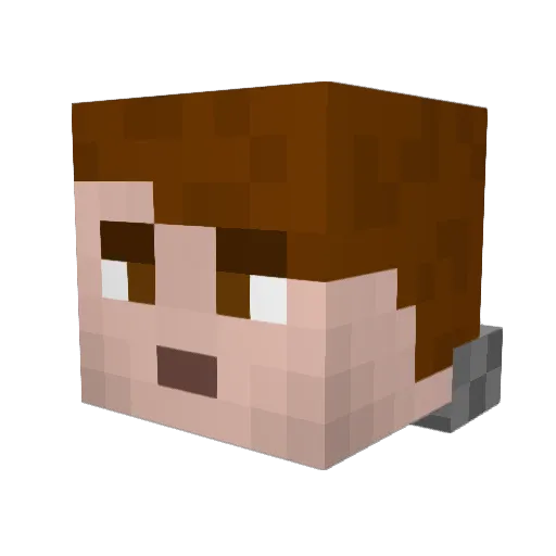 NKSS111 Minecraft avatar head, 3D render