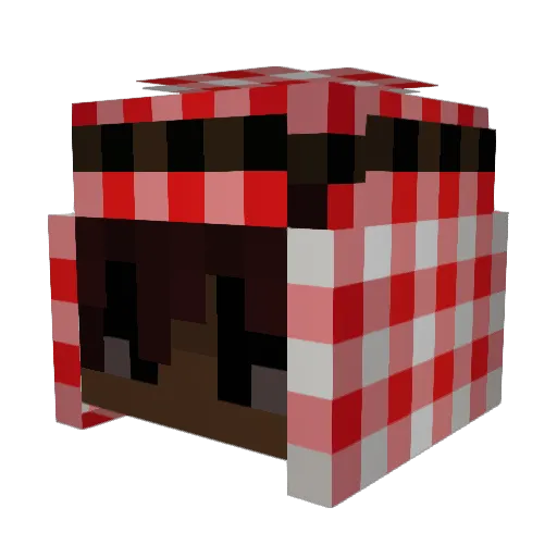 NKluke Minecraft avatar head, 3D render